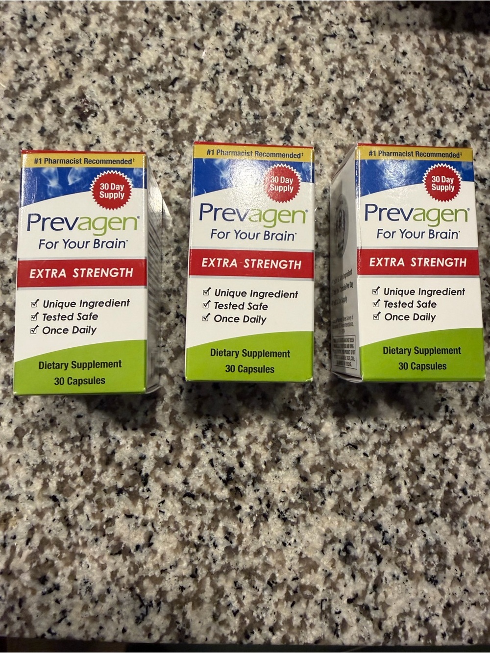 Lot of 3 Prevagen extra Strength 30 tablets each